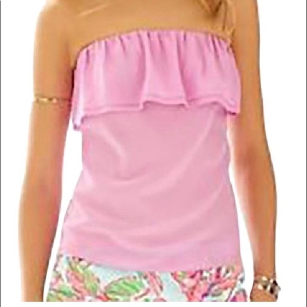 Lily Pulitzer Pink Ruffle Tube stop Size XXS